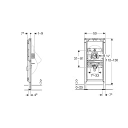 Geberit Duofix 112 - 130 Cm Pisuvar İçin Gömme Rezervuar - 111.581.00.2 görsel 2