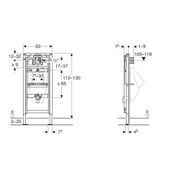 Geberit Duofix 112–130 cm Pisuvar İçin Gömme Rezervuar - 111.616.00.2 görsel 2