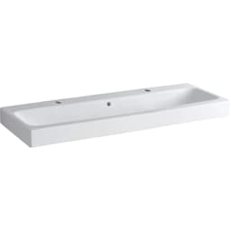Geberit Icon 120X49 Cm Çift Armatür Delikli Etajerli Lavabo - 124020000 görsel 1