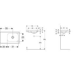 Geberit iCon 53x31 Cm Etajerli Lavabo - 501.833.00.3 görsel 2