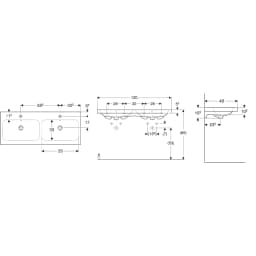Geberit iCon Light 120x48 Cm İki Hazneli Lavabo - 501.837.00.7 görsel 2