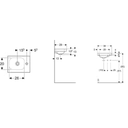 Geberit iCon Light 38x28 Cm Mat Beyaz Lavabo - 501.830.JT.1 görsel 2
