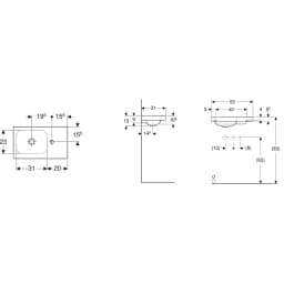 Geberit iCon Light 53x31 Cm Etajerli Lavabo - 501.832.00.1 görsel 2