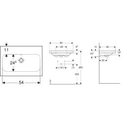 Geberit iCon Light 75x42 Cm Çıkıntılı Lavabo - 501.842.00.1 görsel 2