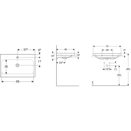 Geberit iCon Light 75x48 Cm Çanak Lavabo - 501.848.00.5 görsel 2
