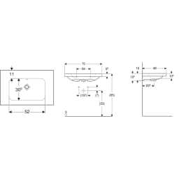 Geberit iCon Light 75x48 Cm Etajerli Lavabo - 501.839.00.7 görsel 2