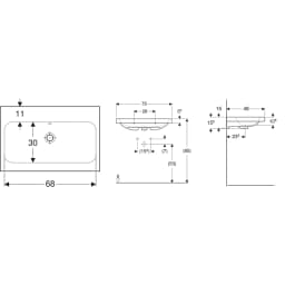 Geberit iCon Light 75x48 Cm Lavabo - 501.835.00.3 görsel 2