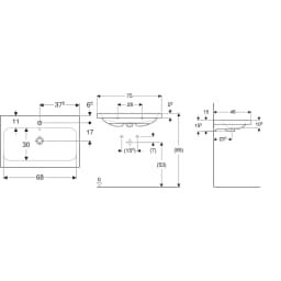 Geberit iCon Light 75x48 Cm Lavabo - 501.835.00.5 görsel 2