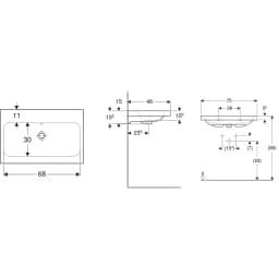 Geberit iCon Light 75x48 Cm Lavabo - 501.835.00.7 görsel 2