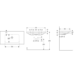 Geberit iCon Light 90x48 Cm Etajerli Lavabo - 501.840.00.3 görsel 2