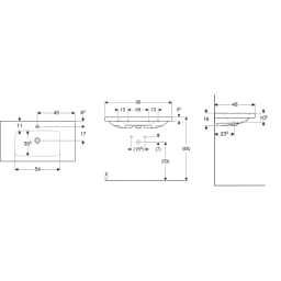 Geberit iCon Light 90x48 Cm Etajerli Lavabo - 501.840.00.5 görsel 2