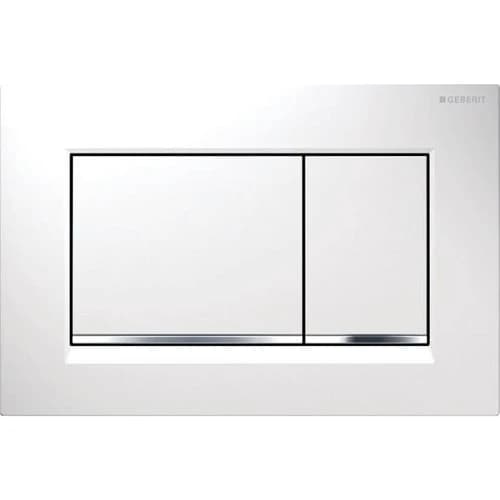 Geberit Kumanda Kapağı Sigma30 - Çift Basmalı Beyaz / Parlak / Beyaz