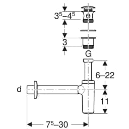 Geberit Lavabo Sifon Seti - 151.021.21.1 görsel 2