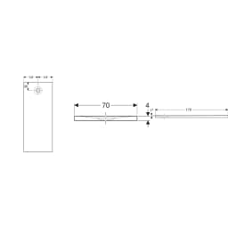 Geberit Olona 170x70 Cm Mat Beyaz Dikdörtgen Duş Teknesi - 550.776.00.1 görsel 3