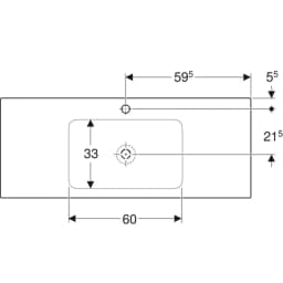 Geberit One 120x48 Cm Etajerli Lavabo - 505.010.01.5 görsel 2