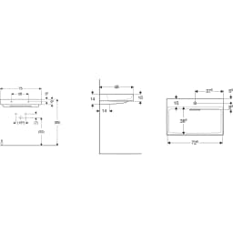 Geberit One 75x48 Cm Lavabo - 505.036.00.1 görsel 2