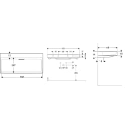 Geberit ONE CleanDrain 105x48 Cm Lavabo - 505.045.00.1 görsel 2
