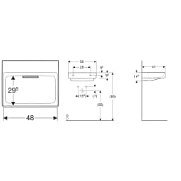 Geberit ONE CleanDrain 50x41 Cm Lavabo - 505.018.00.1 görsel 2
