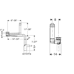 Geberit Clou Lavabo Gideri - 152.059.21.1 görsel 2