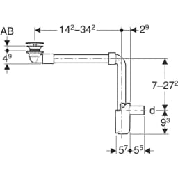 Geberit ONE Lavabo Sifonu - 152.089.01.1 görsel 2