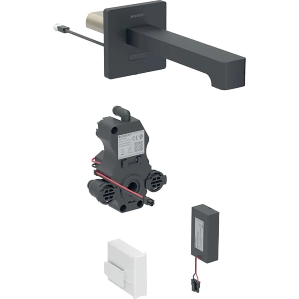Geberit Piave Mat Siyah Fotoselli Lavabo Bataryası - 116.274.14.1