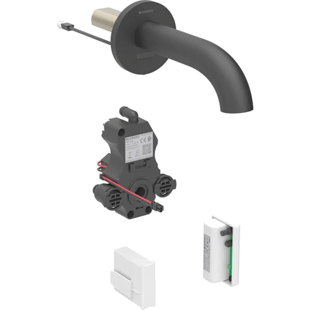 Geberit Piave Mat Siyah Fotoselli Lavabo Bataryası - 116.285.14.1
