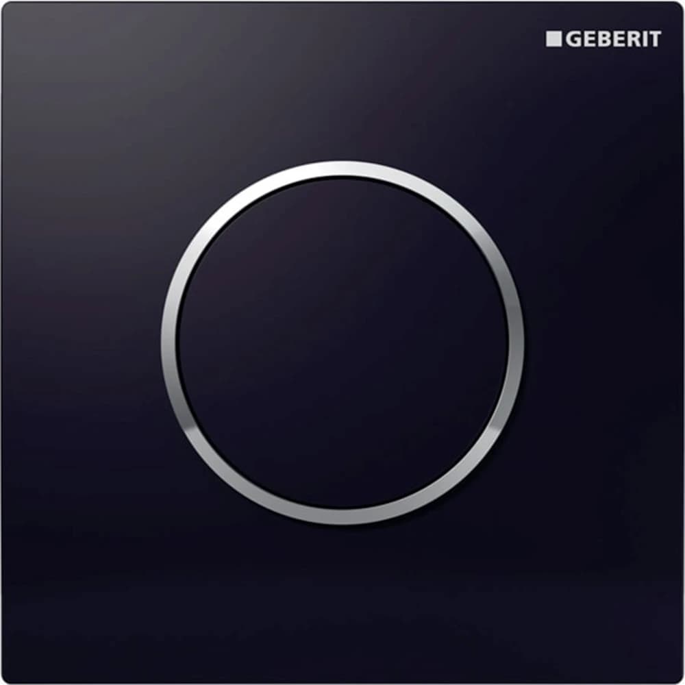 Geberit Sigma10 Siyah-Parlak Krom Pnömatik Pisuvar Kumanda Kapağı - 116.015.KM.1