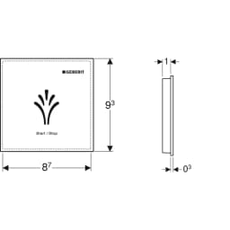 Geberit AquaClean İçin Beyaz Cam Kumanda Paneli - 147.044.00.1 görsel 2