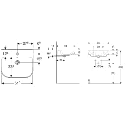 Geberit Smyle 55x48 Lavabo - 500.227.01.1 görsel 2