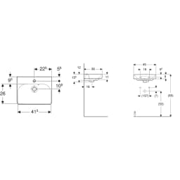 Geberit Smyle Square 45x36 Cm Lavabo - 500.222.01.1 görsel 2