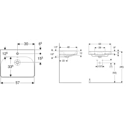 Geberit Smyle Square 60x48 Cm Lavabo - 500.229.01.1 görsel 2
