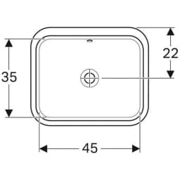 Geberit VariForm Dikdörtgen Tezgah Altı Lavabo 500.760.01.2 görsel 2