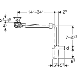 Geberit Yer Tasaruflu Lavabo Gideri - 152.074.21.1 görsel 2