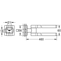 Grohe Allure New Havluluk - 40342001 görsel 2