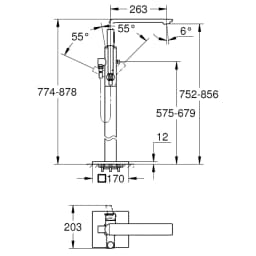Grohe Allure New Yerden Altın Küvet Bataryası - 25222GN1 görsel 2