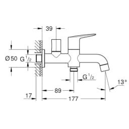 Grohe BauEdge 2020 Bibtap Musluk - 20284001 görsel 2