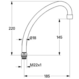 Grohe Çıkış Ucu - 13073000 görsel 2