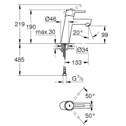 Grohe Concetto new Tek Kumandalı Lavabo Bataryası - 23451001 görsel 2