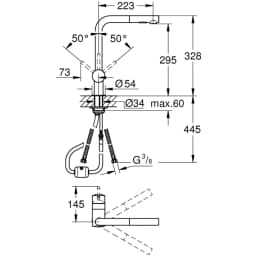 Grohe Concetto New Tek Kumandalı Eviye Bataryası - 30274DC0 görsel 2