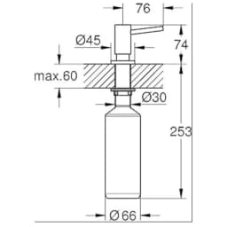 Grohe Contemporary Siyah Sıvı Sabunluk - 1021652430 görsel 2