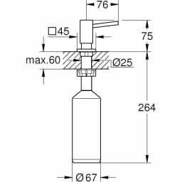 Grohe Cubic Sıvı Sabunluk - 40649000 görsel 3