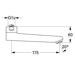 Grohe Döküm Çıkış Ucu - 13462000 görsel 2