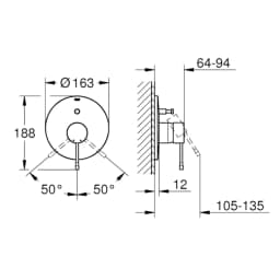 Grohe Essence New Ankastre Banyo/Duş Bataryası - 19285DC1 görsel 2