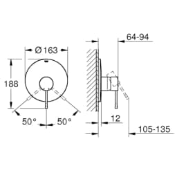 Grohe Essence New Ankastre Duş Bataryası - 19286DC1 görsel 2