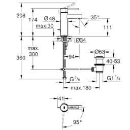 Grohe Essence New Tek Kumandalı Lavabo Bataryası - 23379001 görsel 2