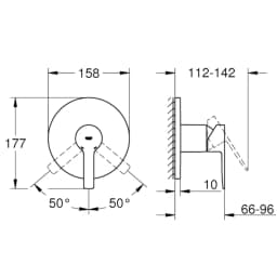 Grohe Eurocube Nikel Ankastre Duş Bataryası - 24064AL1 görsel 2