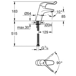 Grohe Euroeco Special Relaunch Tek Kumandalı Eviye Bataryası - 32790000 görsel 2