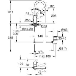 Grohe Eurosmart 2021 Tek Kumandalı Lavabo Bataryası - 23537003 görsel 2