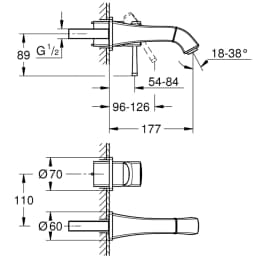 Grohe Grandera İki Delikli Lavabo Bataryası - 29416000 görsel 2