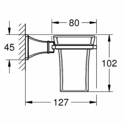 Grohe Grandera Seramik Fırçalık ve Tutacağı - 40909000 görsel 2